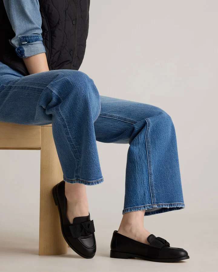 Italian Leather Bow Penny Loafer - Image 6