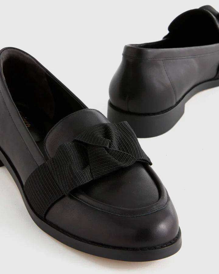 Italian Leather Bow Penny Loafer - Image 7