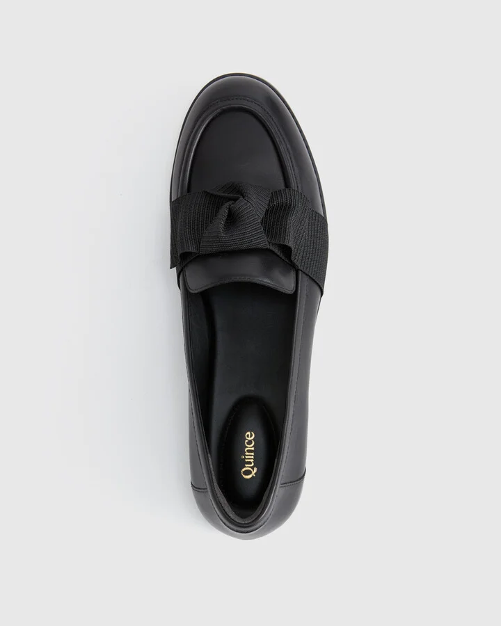 Italian Leather Bow Penny Loafer - Image 8