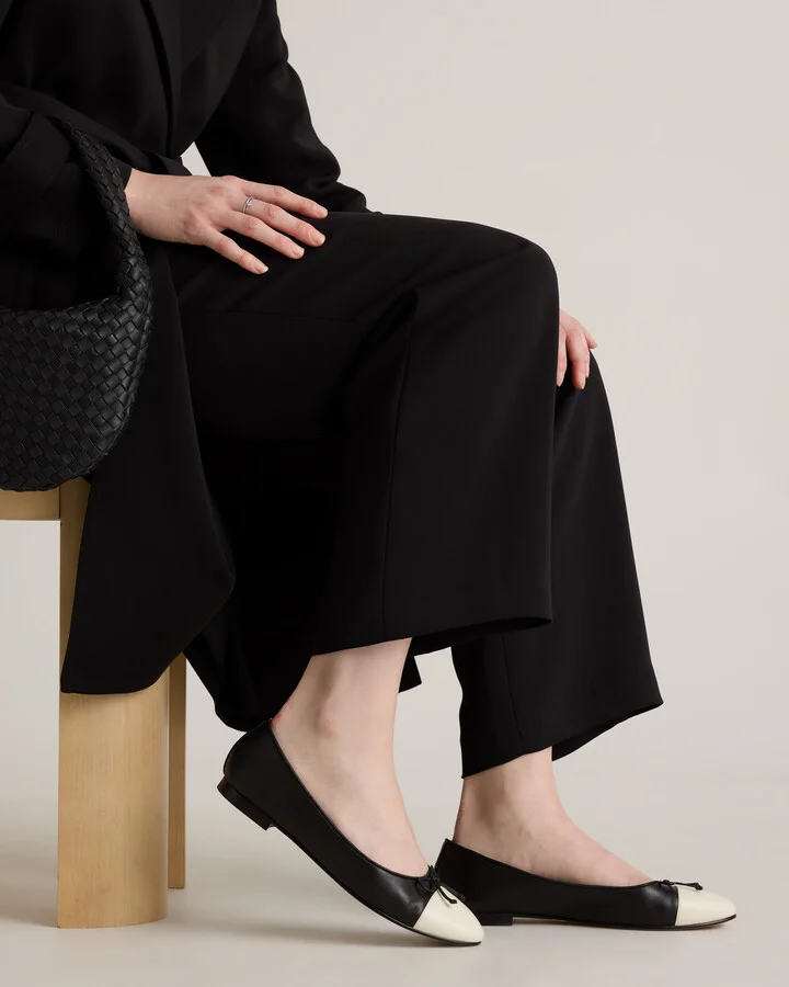 Italian Leather Cap-Toe Ballet Flat - Image 2