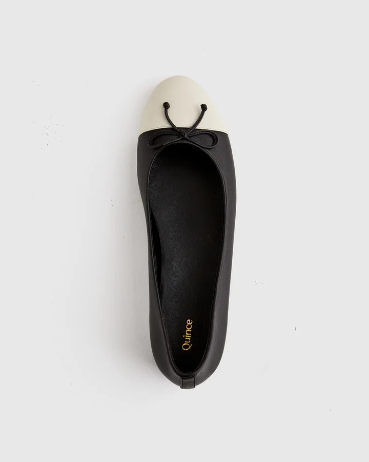 Italian Leather Cap-Toe Ballet Flat - Image 4