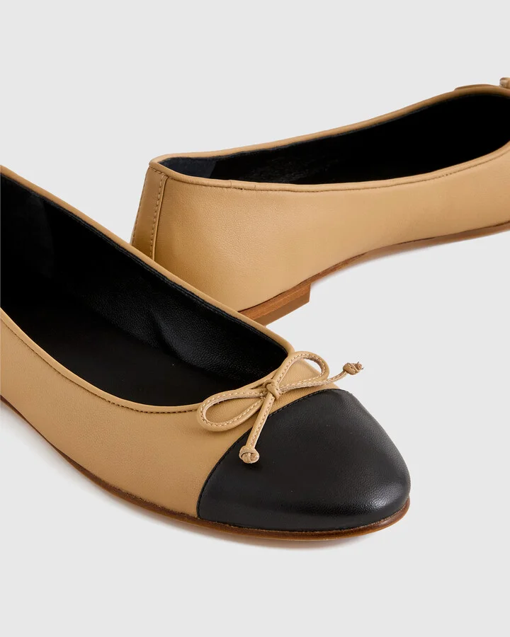 Italian Leather Cap-Toe Ballet Flat - Image 7