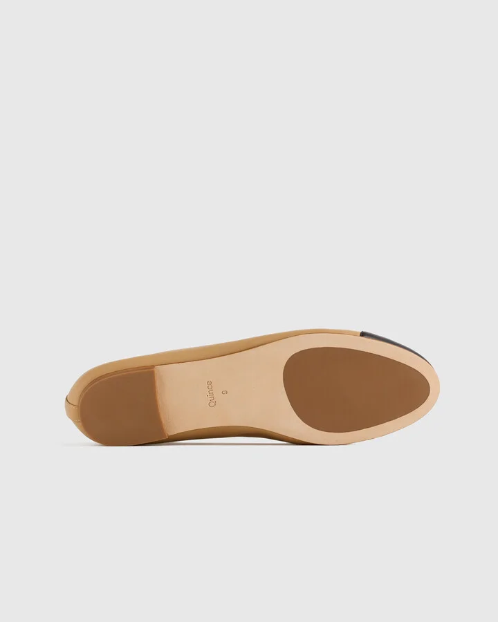 Italian Leather Cap-Toe Ballet Flat - Image 9