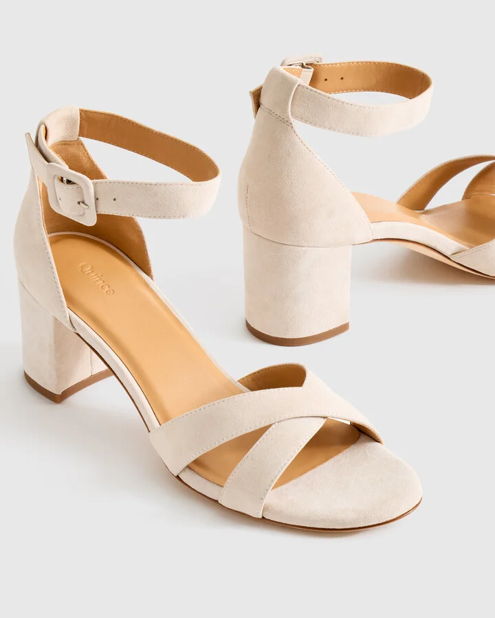 Italian Leather Crisscross Block Heel Sandal - Image 6