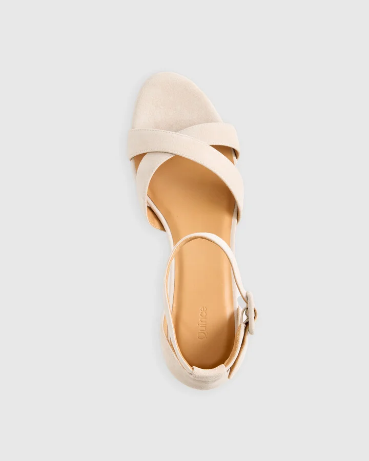 Italian Leather Crisscross Block Heel Sandal - Image 7