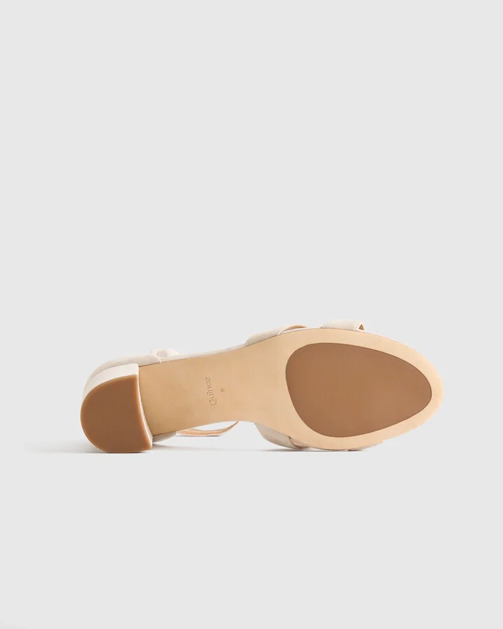 Italian Leather Crisscross Block Heel Sandal - Image 8