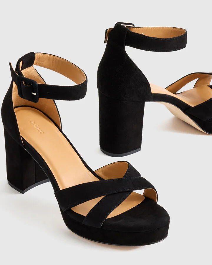 Italian Leather Crisscross Platform Sandal - Image 2