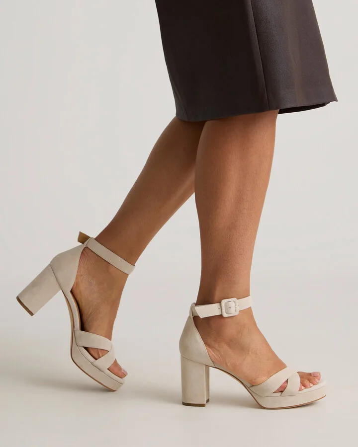 Italian Leather Crisscross Platform Sandal - Image 5