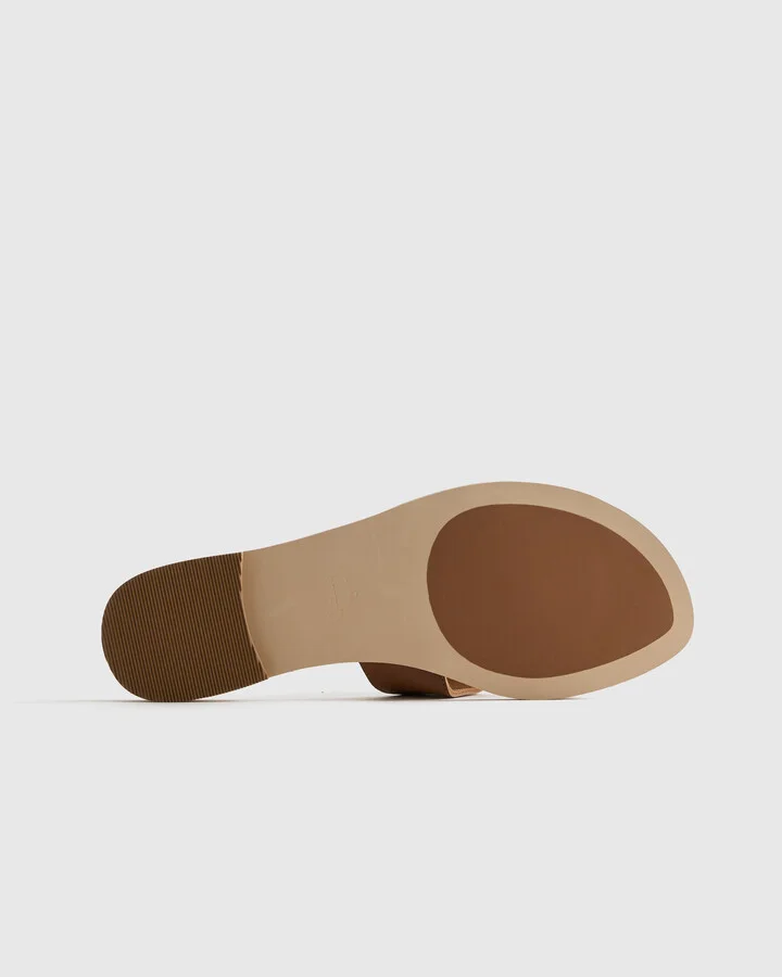 Italian Leather Cutout Slide Sandal - Image 9