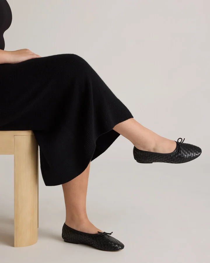 Italian Leather Handwoven Ballet Flat - Image 2