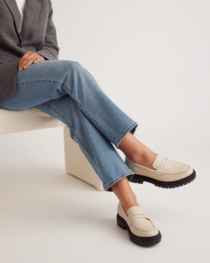 Italian Leather Lug Sole Loafer - Image 7
