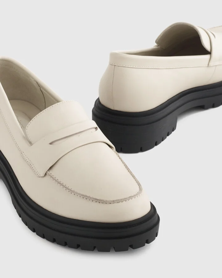 Italian Leather Lug Sole Loafer - Image 8