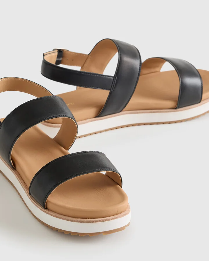 Italian Leather Platform Sandal - Image 3