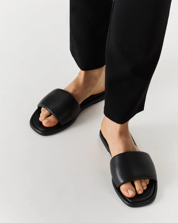 Italian Leather Slide Sandal - Image 2