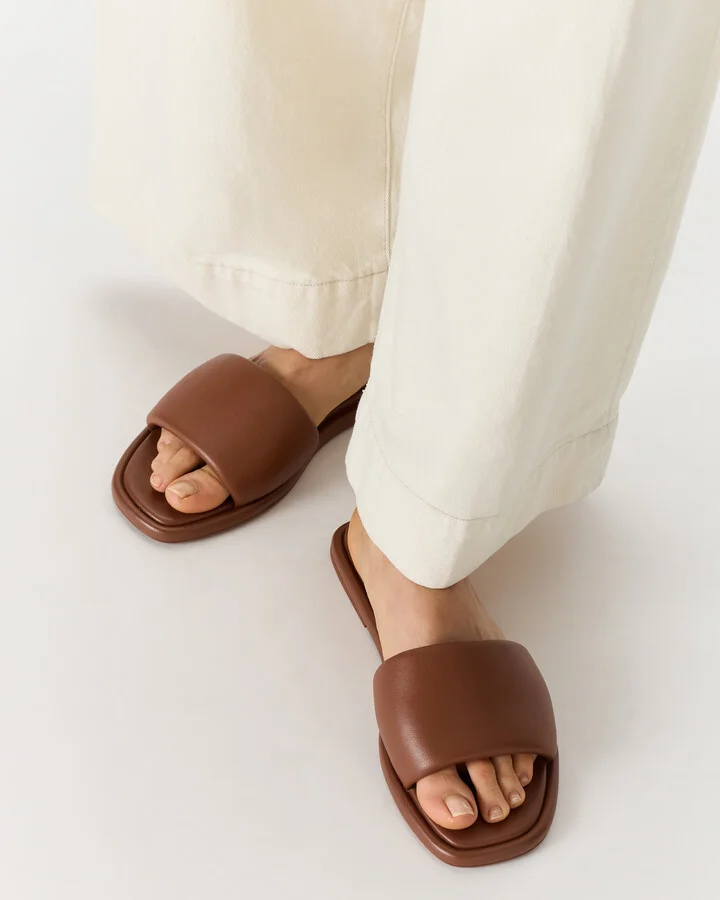 Italian Leather Slide Sandal - Image 8