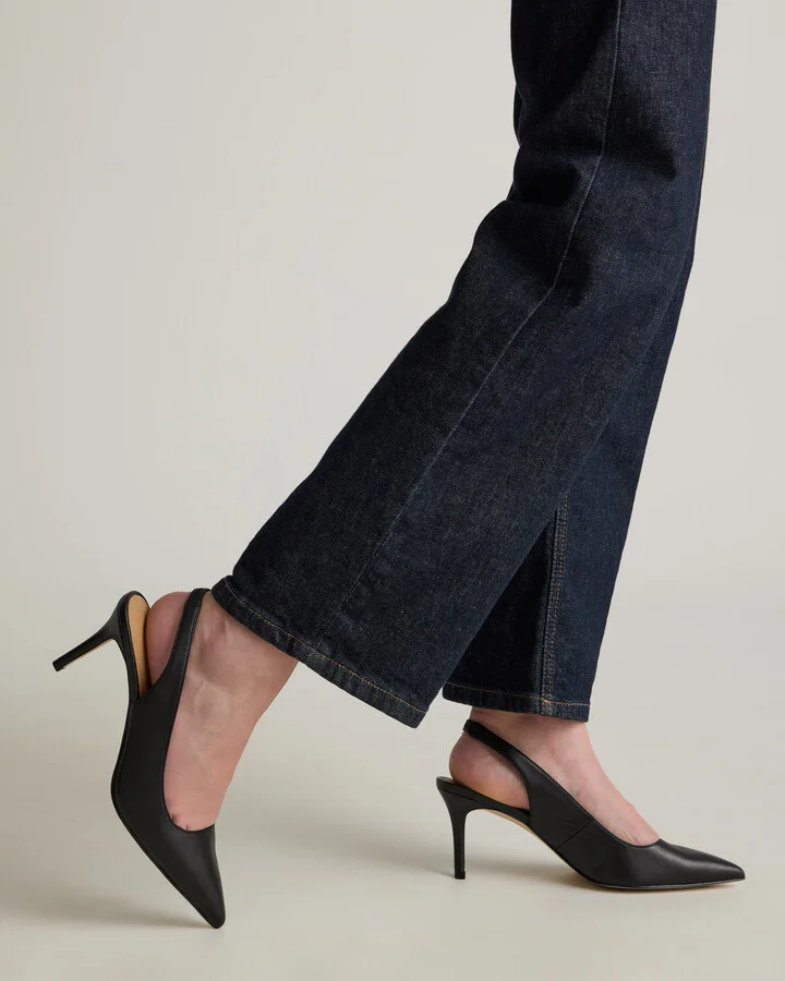 Italian Leather Slingback 75mm Heel - Image 2
