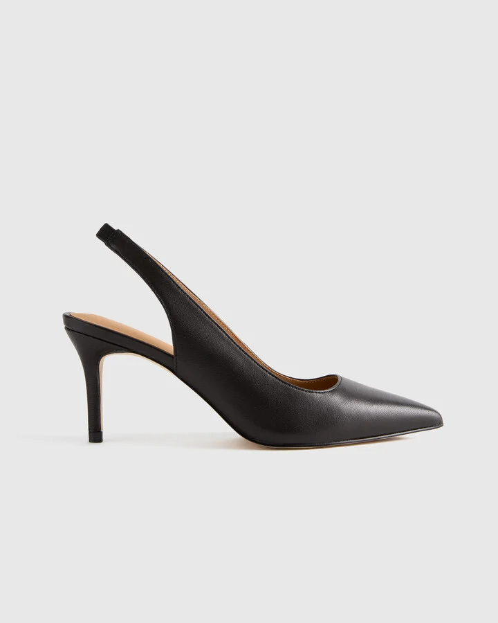 Italian Leather Slingback 75mm Heel