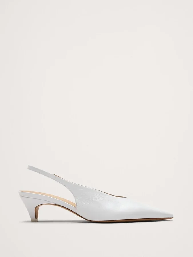 Italian Leather Slingback Pump