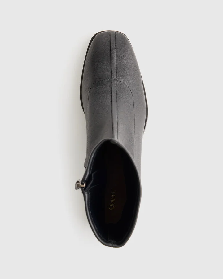 Italian Leather Stretch Sock Bootie - Image 4