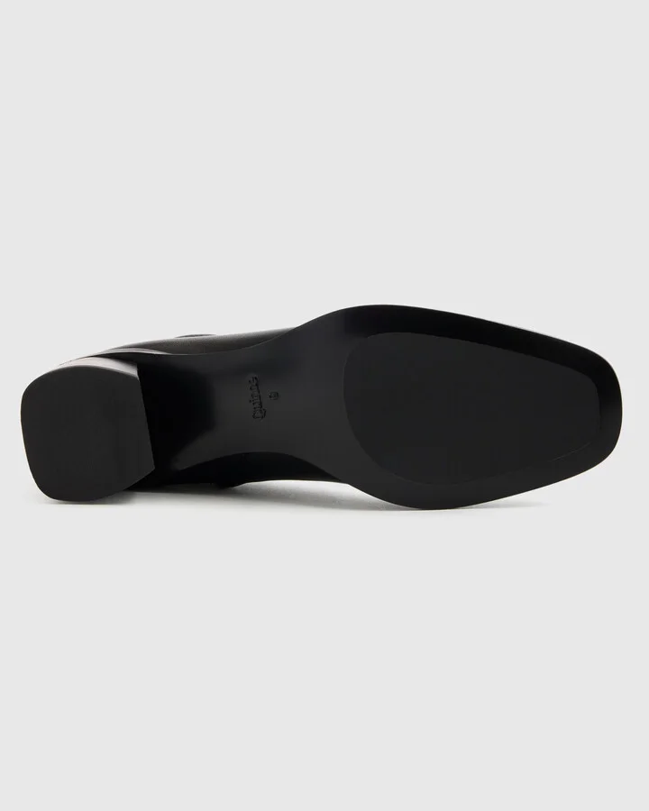 Italian Leather Stretch Sock Bootie - Image 5