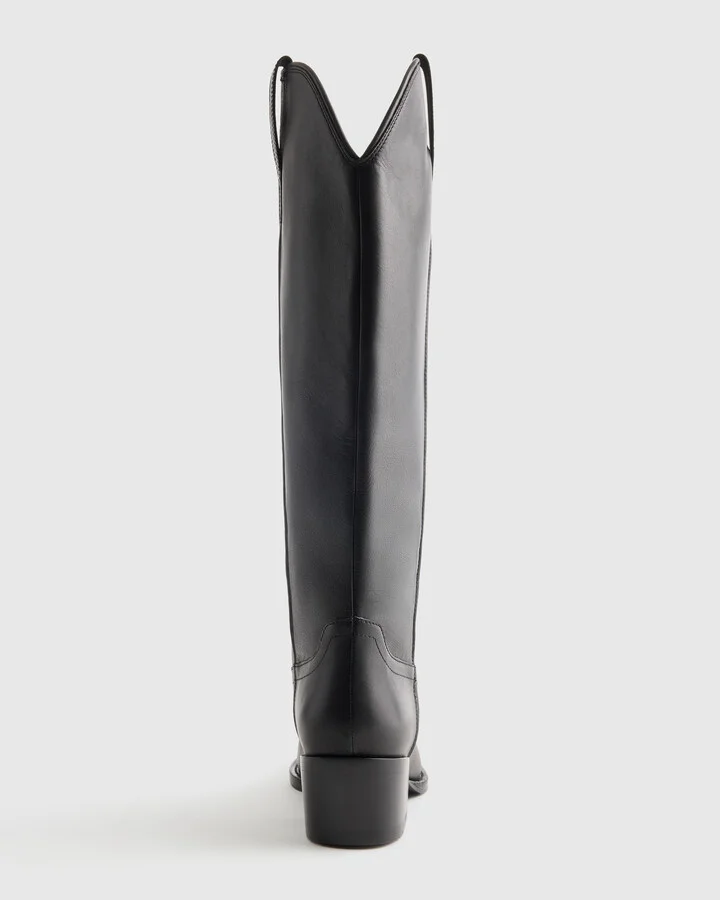 Italian Leather Tall Western Boots - Image 5