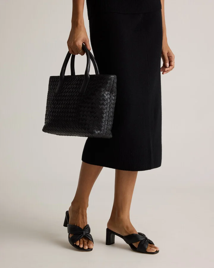 Italian Leather Twist Mid Heel Mule - Image 2