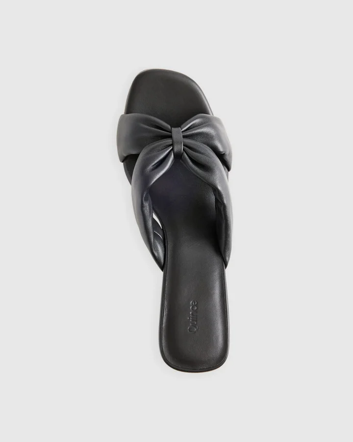 Italian Leather Twist Mid Heel Mule - Image 4