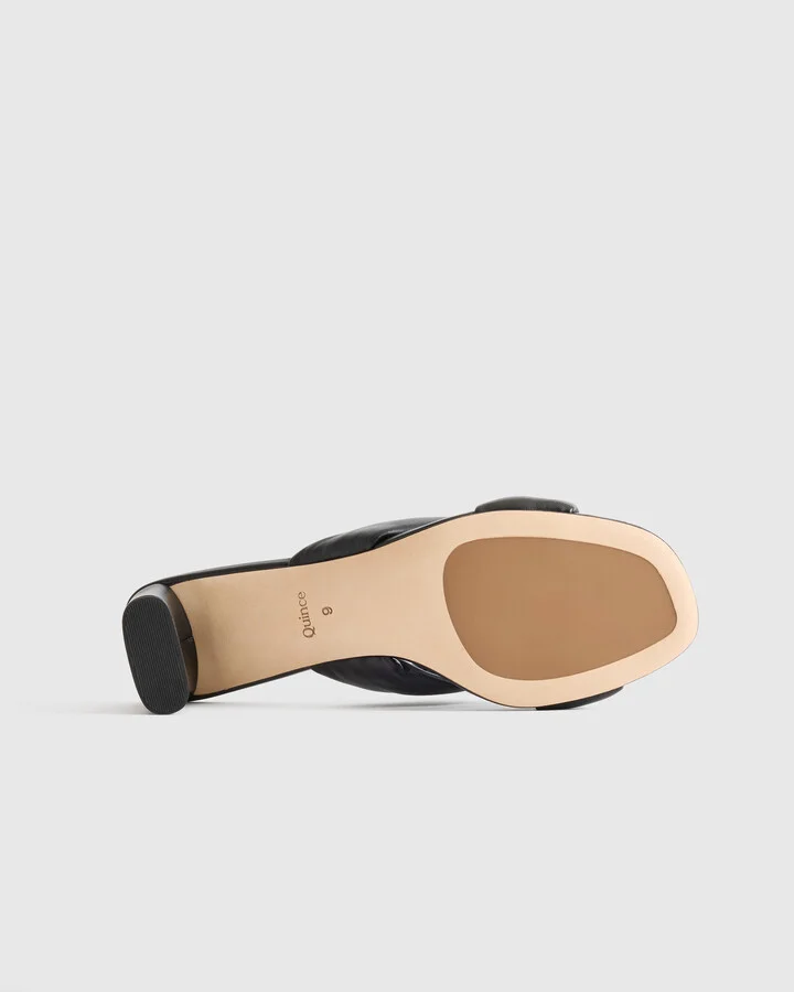 Italian Leather Twist Mid Heel Mule - Image 5