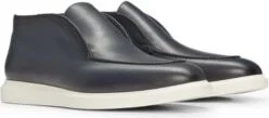 Italian-made slip-on desert boots in leather- Dark Blue Men's Casual Shoes size 6.5