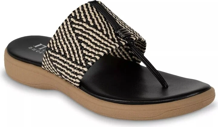 Black/Natural Beige Stripe