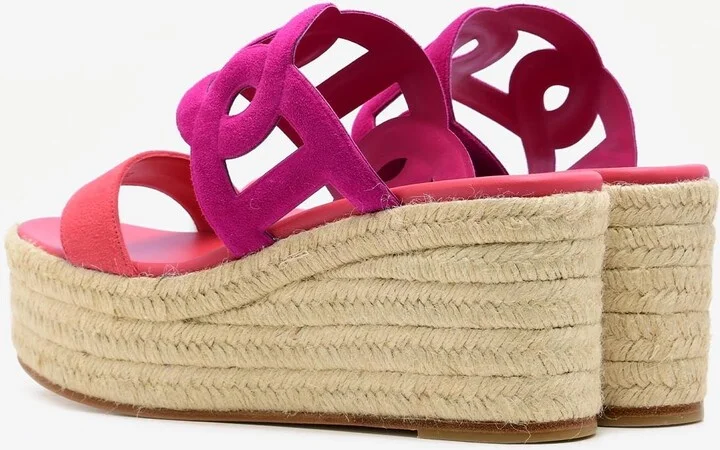 Ithea 30 Espadrilles in Rose Bougainvillier and Rose Vermillon Suede - Image 2