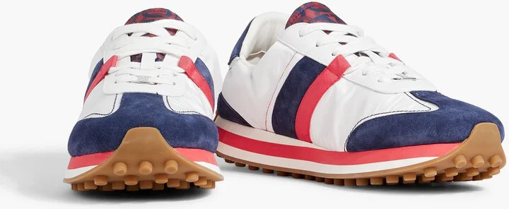 Iulio shell, suede and leather sneakers - Image 2