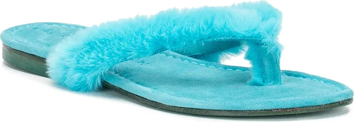 Ivanka artificial fur thong sandal - Image 2