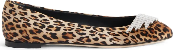 Iveery leopard-print ballerina shoes