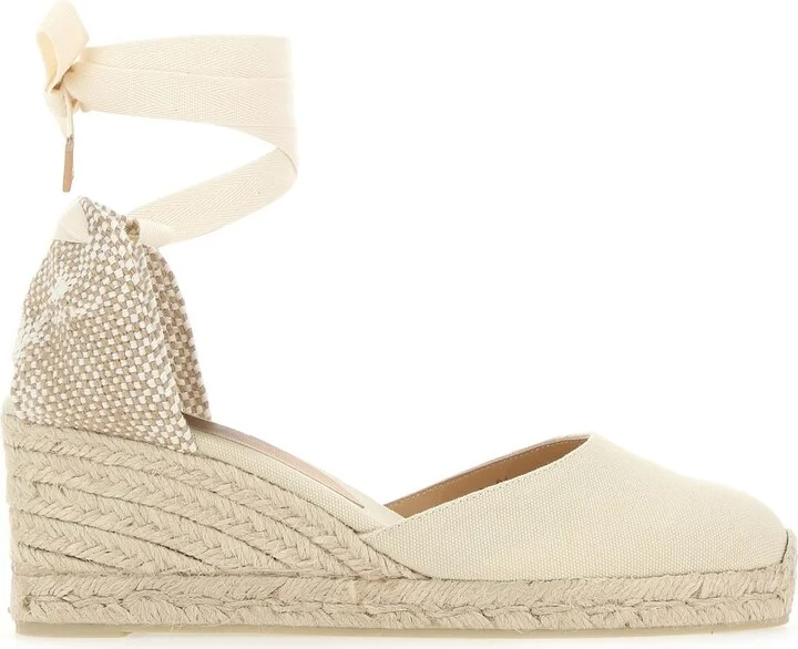 Ivory canvas Carina wedges
