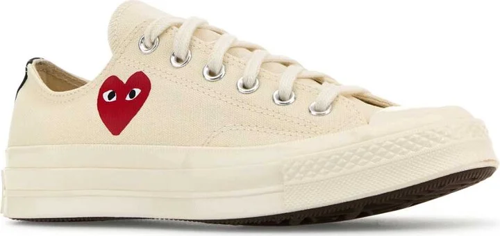 Ivory Canvas Comme Des Garã§ons X Converse Sneakers - Image 2