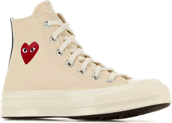 Ivory Canvas Comme Des Garã§ons X Converse Sneakers - Image 2