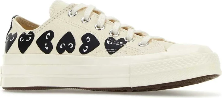 Ivory Canvas Comme Des Garã§ons X Converse Sneakers - Image 2