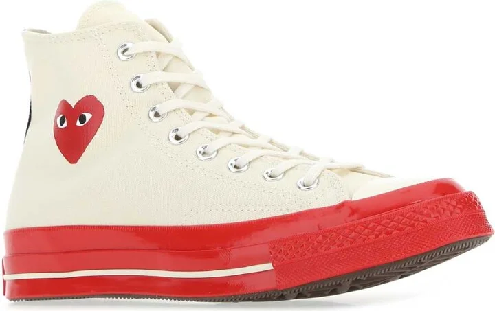 Ivory Canvas Comme Des Garã§ons X Converse Sneakers - Image 2