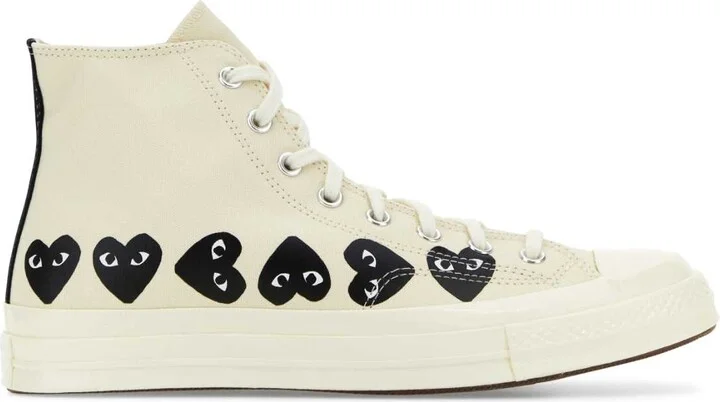 Ivory Canvas Comme Des Garã§ons X Converse Sneakers