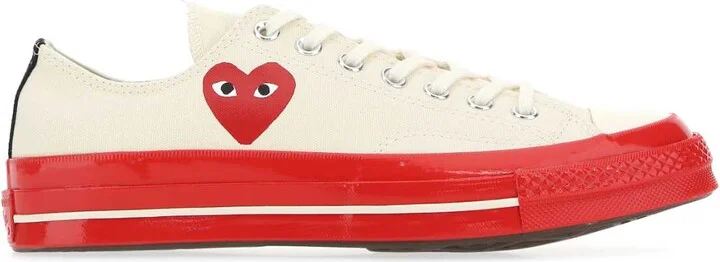 Ivory Canvas Comme Des Garã§ons X Converse Sneakers