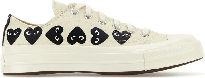 Ivory Canvas Comme Des Garã§ons X Converse Sneakers