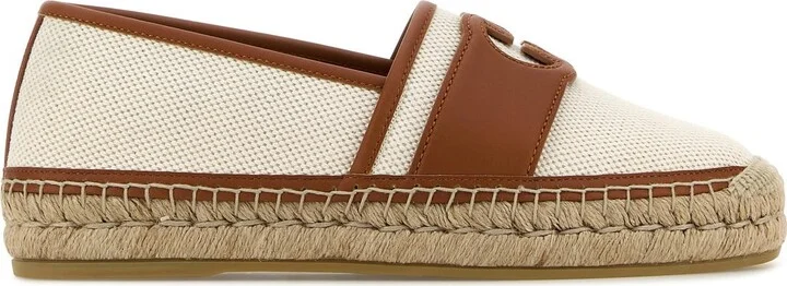 Ivory canvas espadrilles