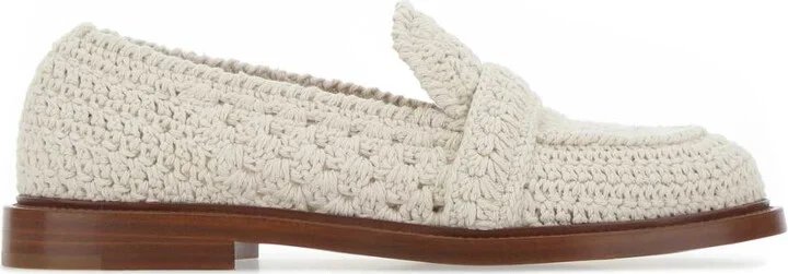 Ivory Crochet Kalya Loafers