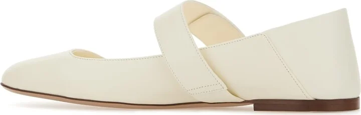 Ivory Leather Ballerinas - Image 3