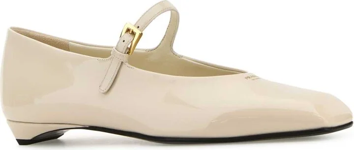 Ivory Leather Ballerinas - Image 2