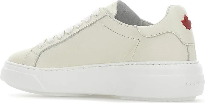 Ivory Leather Bumper Sneakers - Image 3