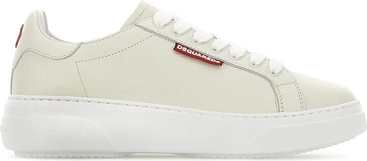 Ivory Leather Bumper Sneakers