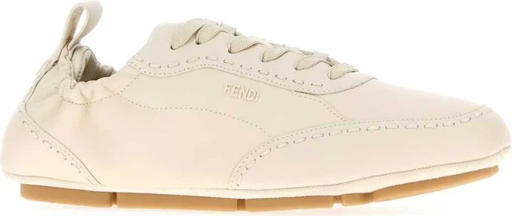 Ivory Leather Fendi Fit Sneakers - Image 2