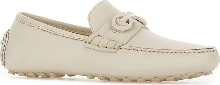 Ivory Leather Grazioso Loafers - Image 2
